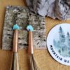 Porcupine Quill + Turquoise Earrings - Image 4